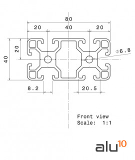 Aluminium Strebenprofil 4080 Aluminiumprofile und Profilsysteme