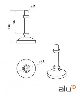 Pies máquina M10