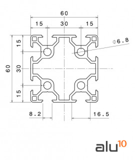 Profilé Aluminium 6060 Aluminium Structurel