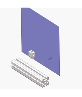 Bloque montaje Panel Aluminio Ranurado