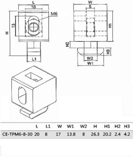 Plattenmontageblock aluprofil